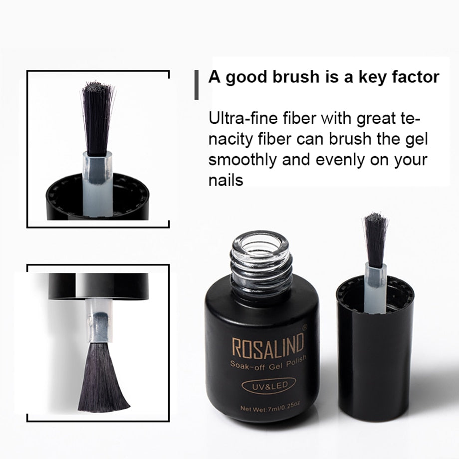 ROSALIND Neon Gel Polish varnishes Hybrid Nails For Manicure 7ML Semi Permanent Soak off Primer Base Top Coat Gel Nail Polish