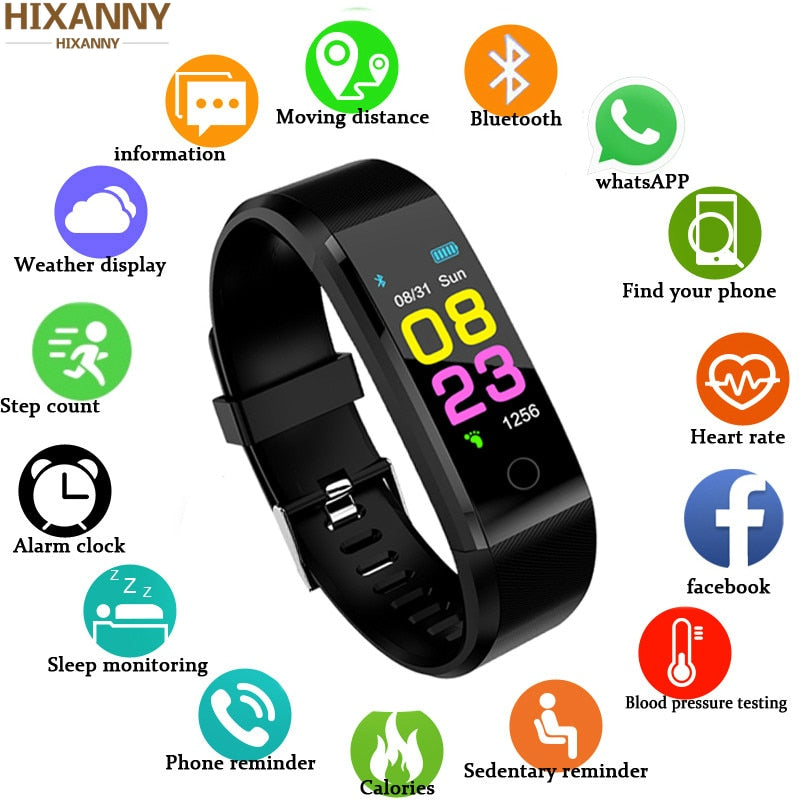 2019 New Smart Watch Men Women Heart Rate Monitor Blood Pressure Fitness Tracker Smartwatch Sport Watch for ios android +BOX