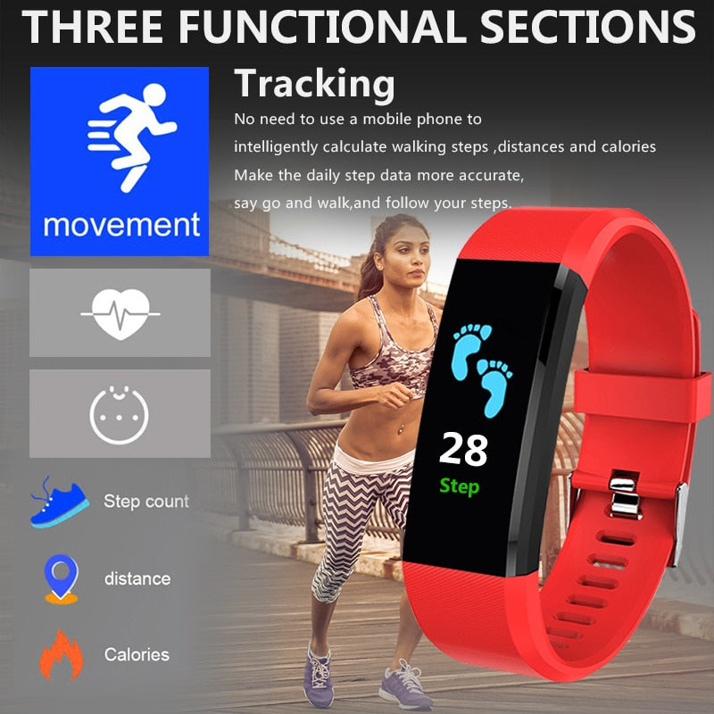 2019 New Smart Watch Men Women Heart Rate Monitor Blood Pressure Fitness Tracker Smartwatch Sport Watch for ios android +BOX