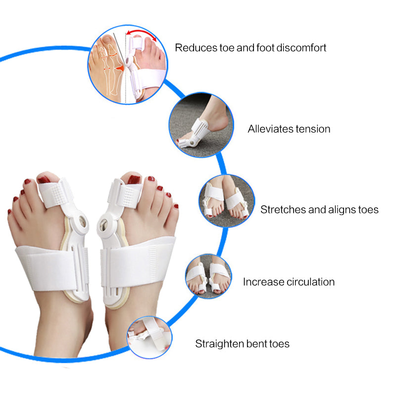 1Pair=2Pcs Bunion Protector Feet Care Orthotics Pedicure Tool Hallux Valgus Corrector Orthopedic Adjuster Bunion Foot Massager