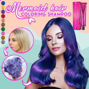 Mermaid Hair Coloring Shampoo Mild Safe Hair Dyeing Shampoo for All Hairs LDO99